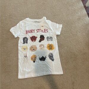 Anthropologie White and Red Short Sleeve Tee